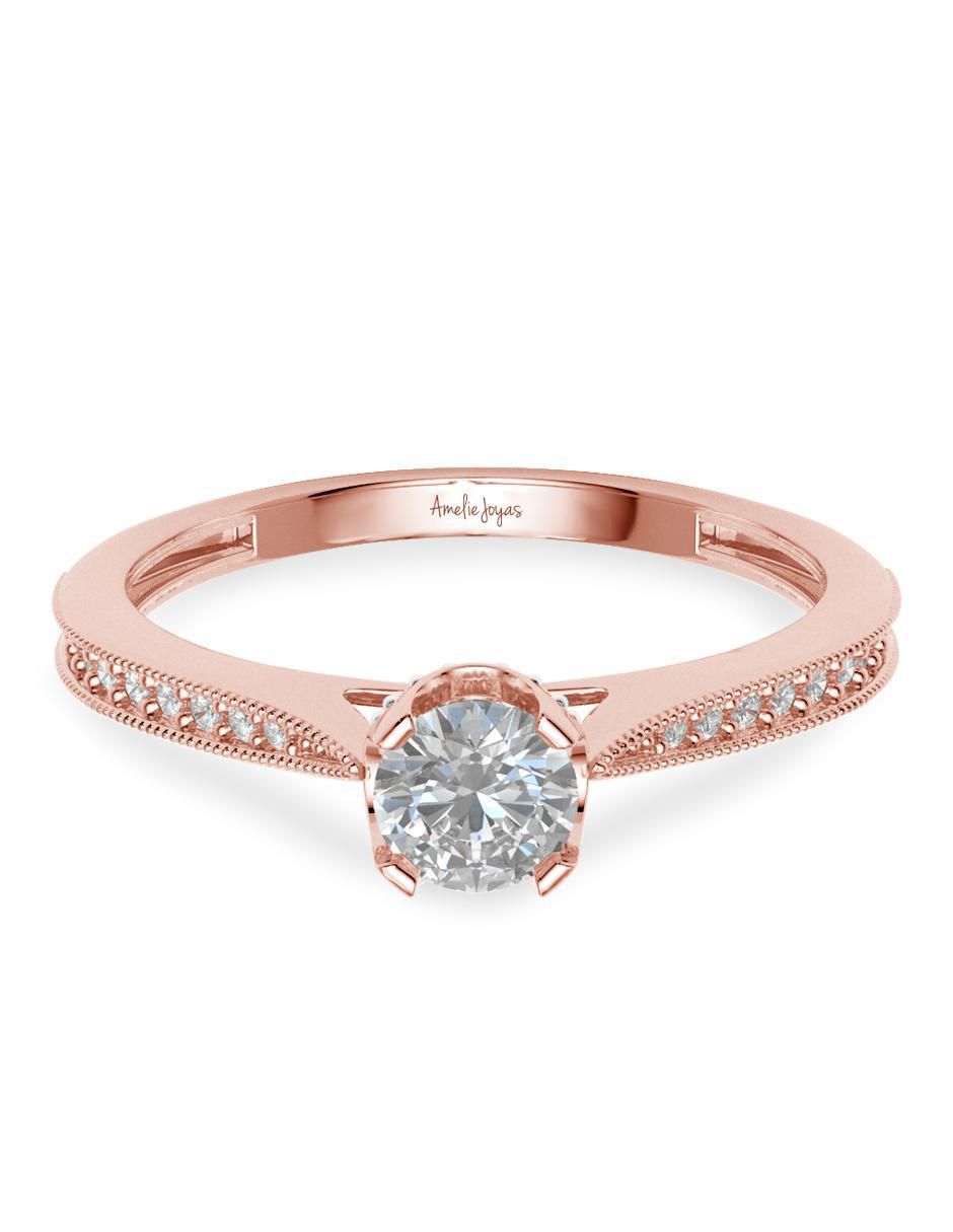 Anillo de compromiso de oro 14 k