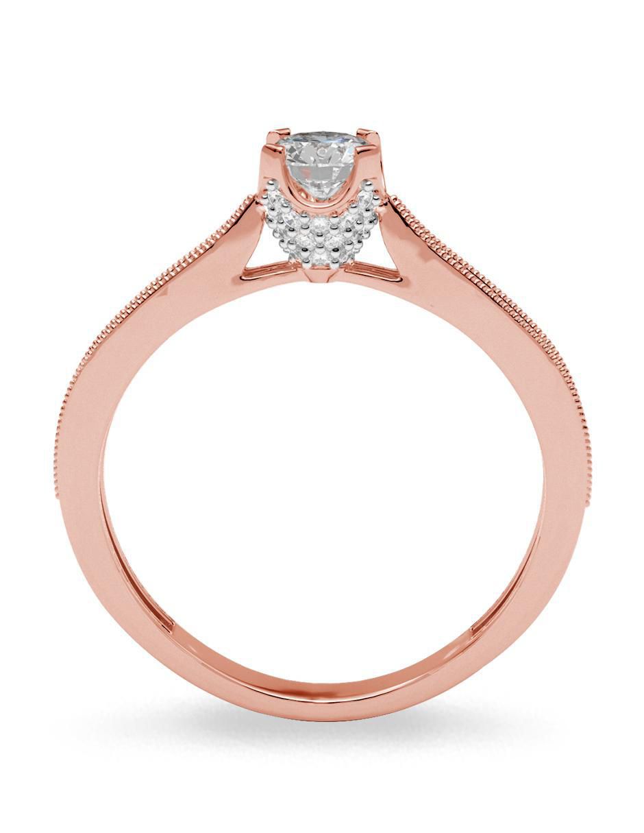 Anillo de compromiso de oro 14 k 3