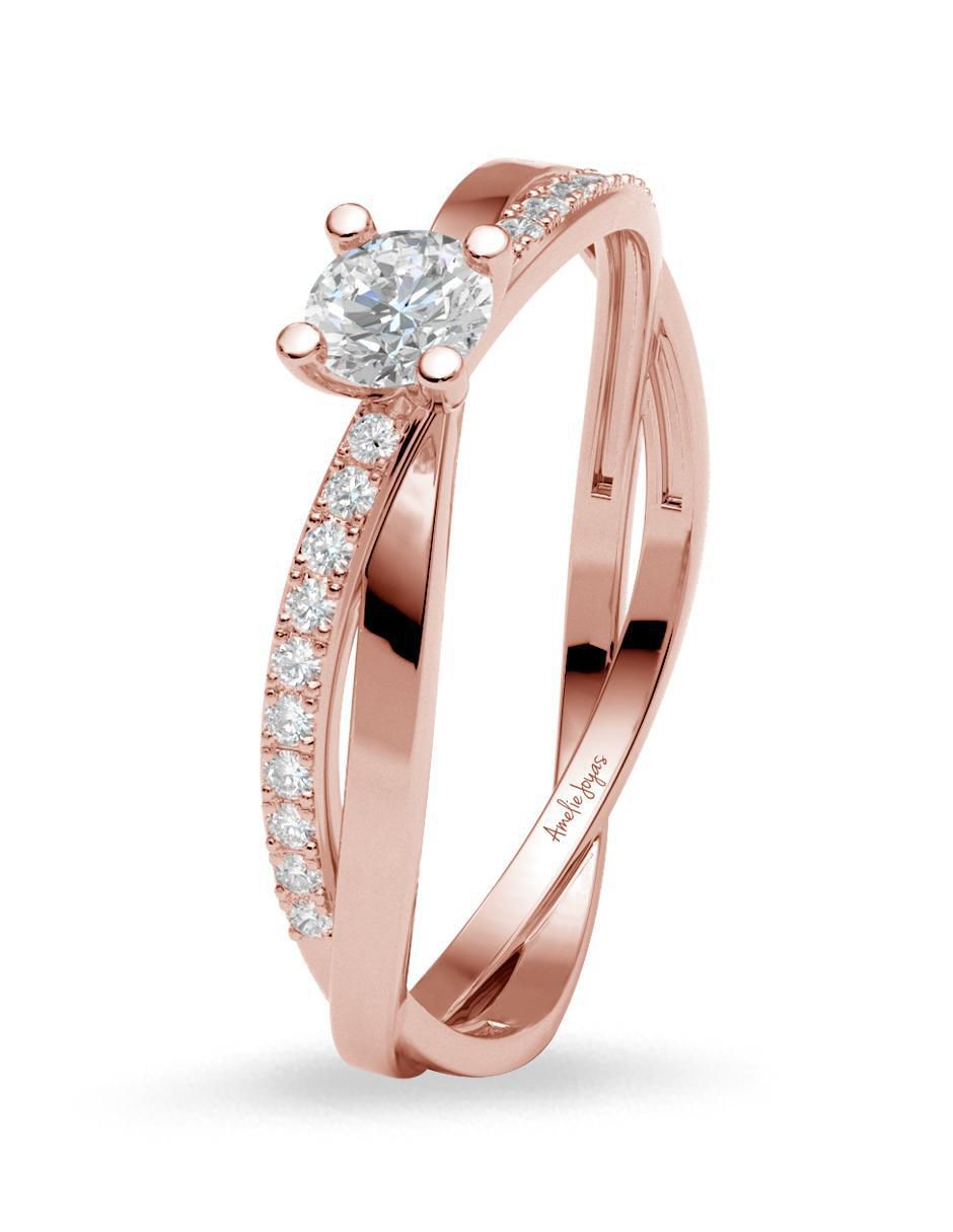 Anillo de compromiso de oro 14 k 2