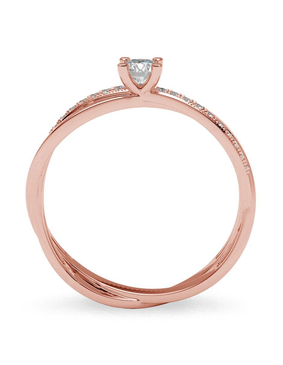 Anillo de compromiso de oro 14 k 3
