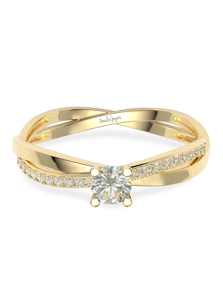 Anillo de compromiso de oro 14 k