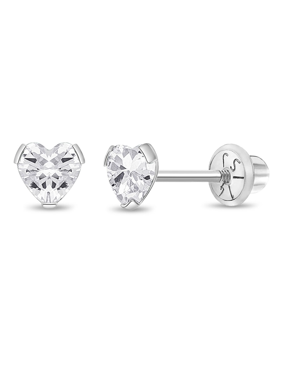 ARETE CORAZON BLANCO ZIRCONIA