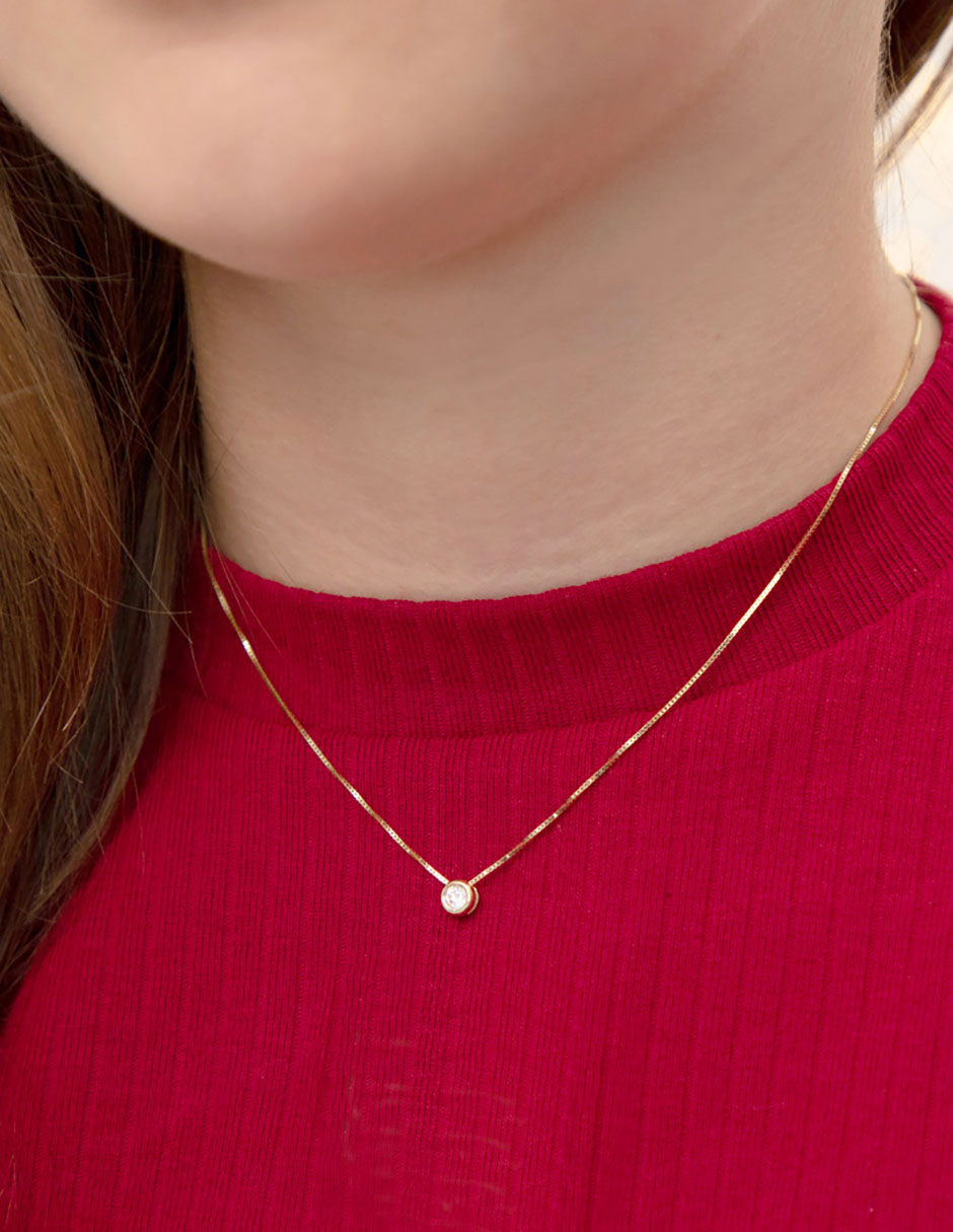 Collar de oro amarillo 14 K 4