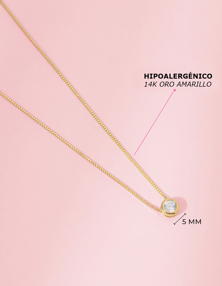 Collar de oro amarillo 14 K 5
