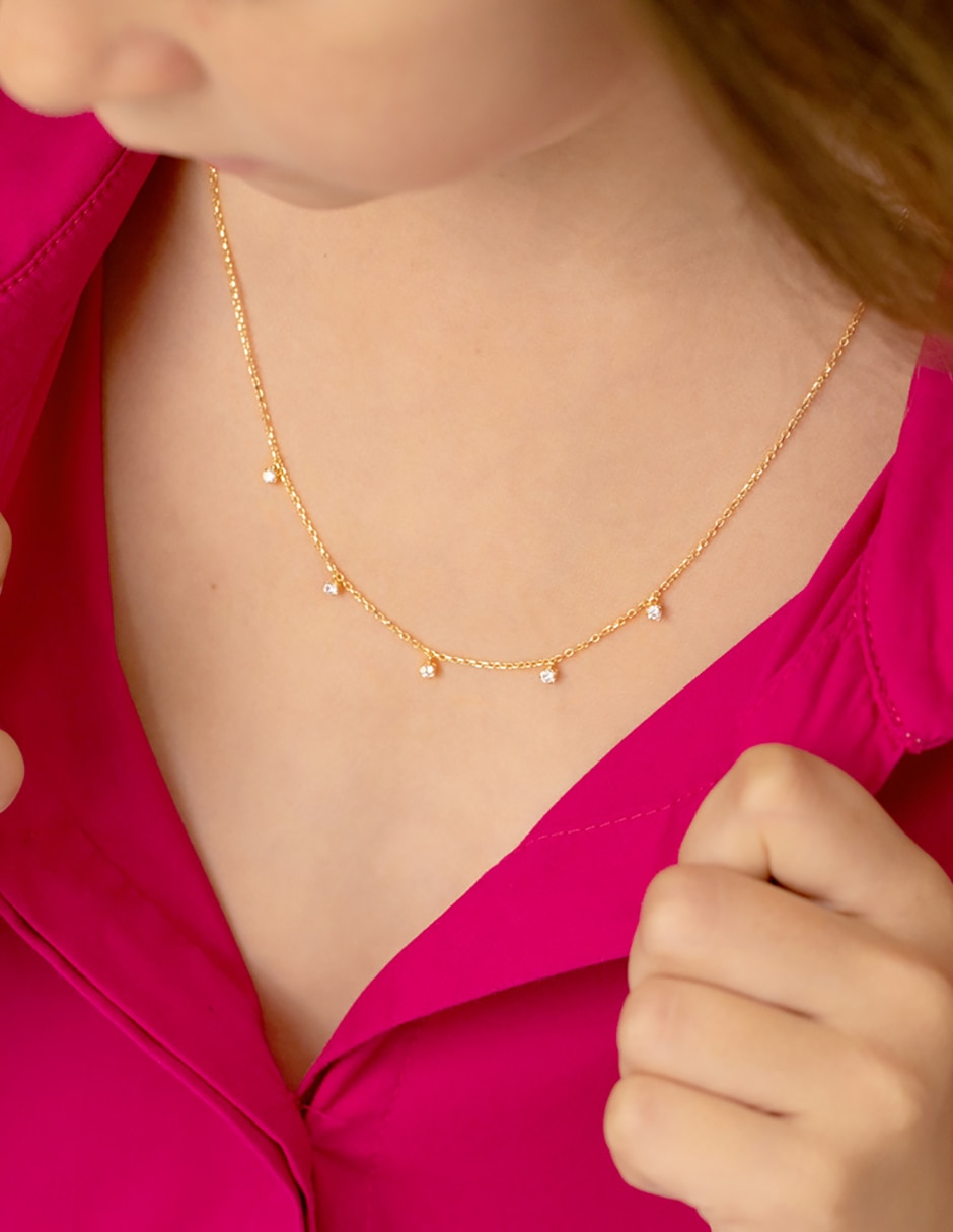 Collar de oro amarillo 14 K 4