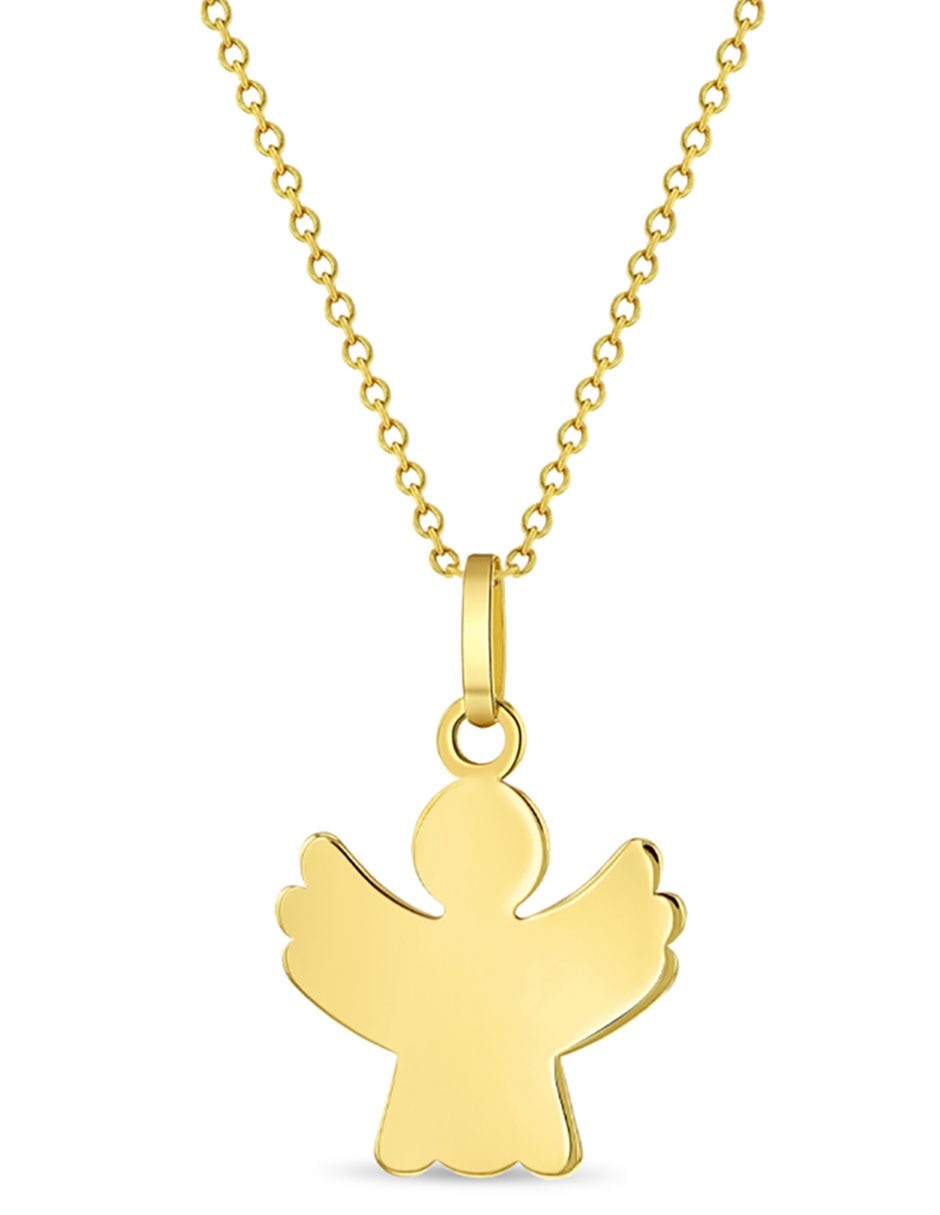 Collar de ángel de oro amarillo 14 K