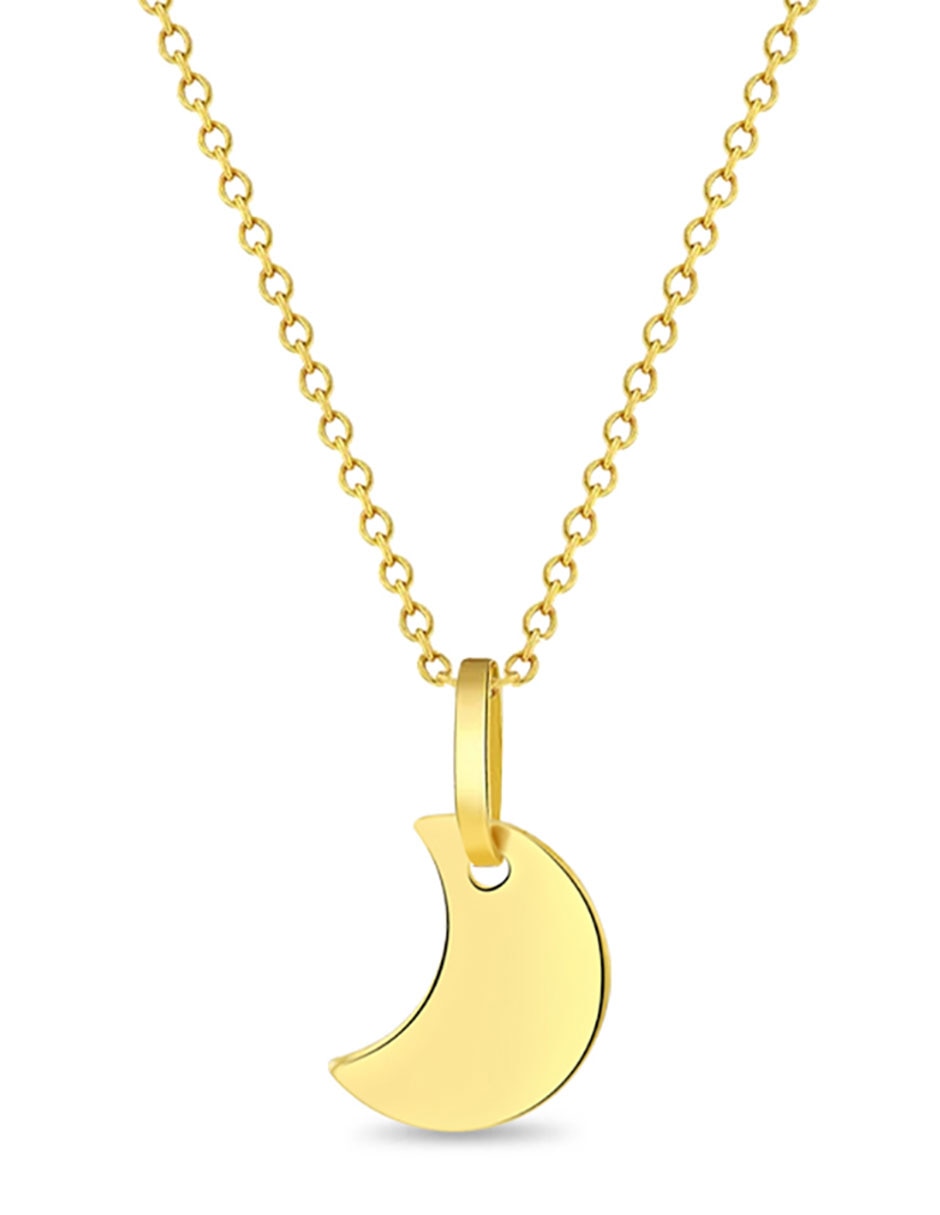 Collar de luna de oro amarillo 14 K
