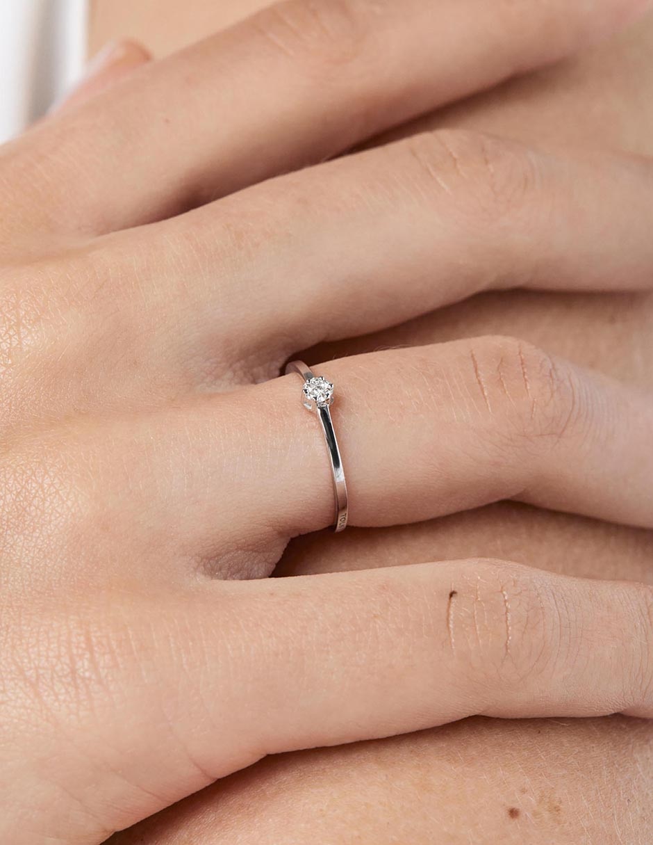 Anillo Diamonds 18 k de oro blanco diamante brillante 3