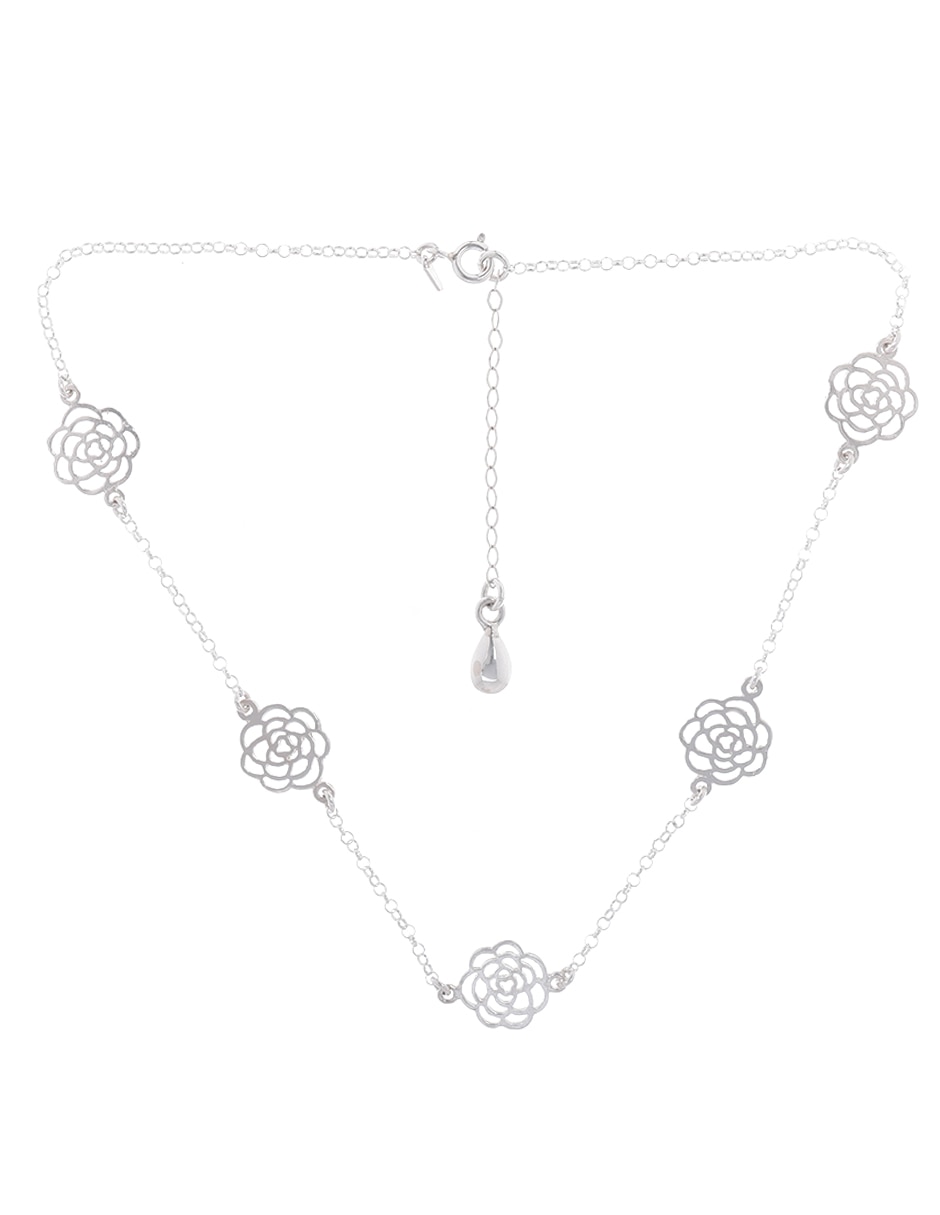 Collar de flor de plata P 925 2