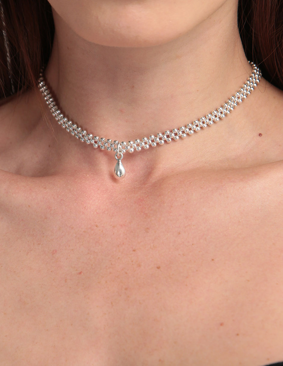 Gargantilla de gota de plata P 925 3