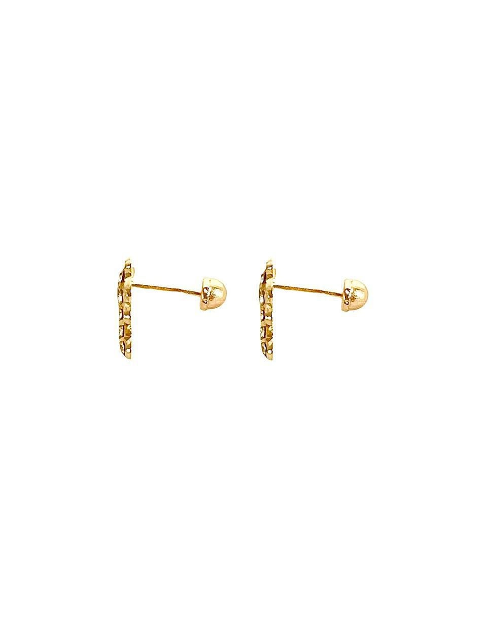 Broqueles de libélula de oro con acabado brillante zirconia 3
