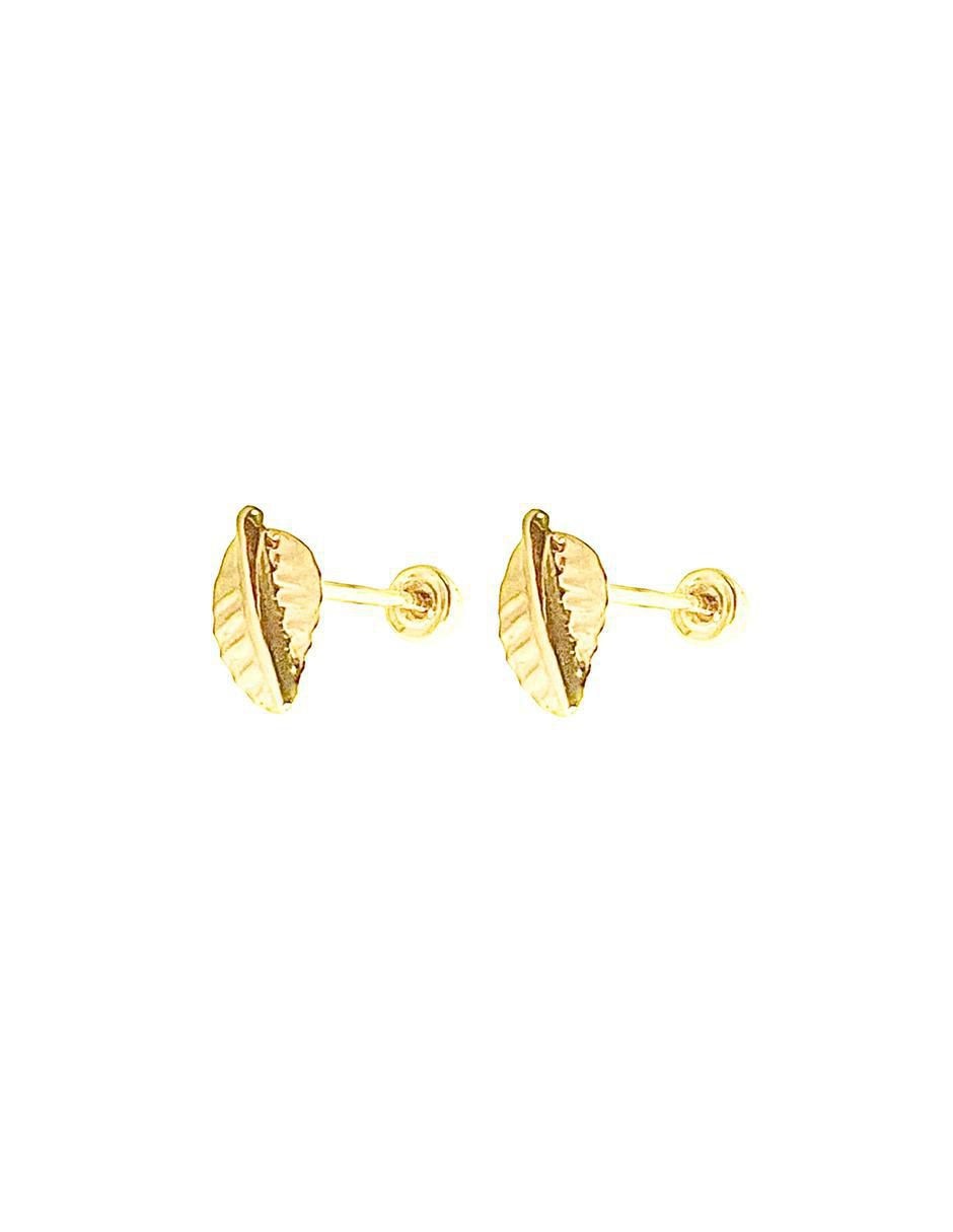Broqueles de hoja de oro con acabado brillante