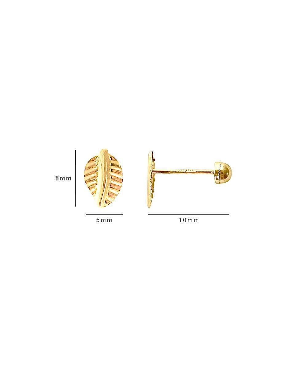 Broqueles de hoja de oro con acabado brillante