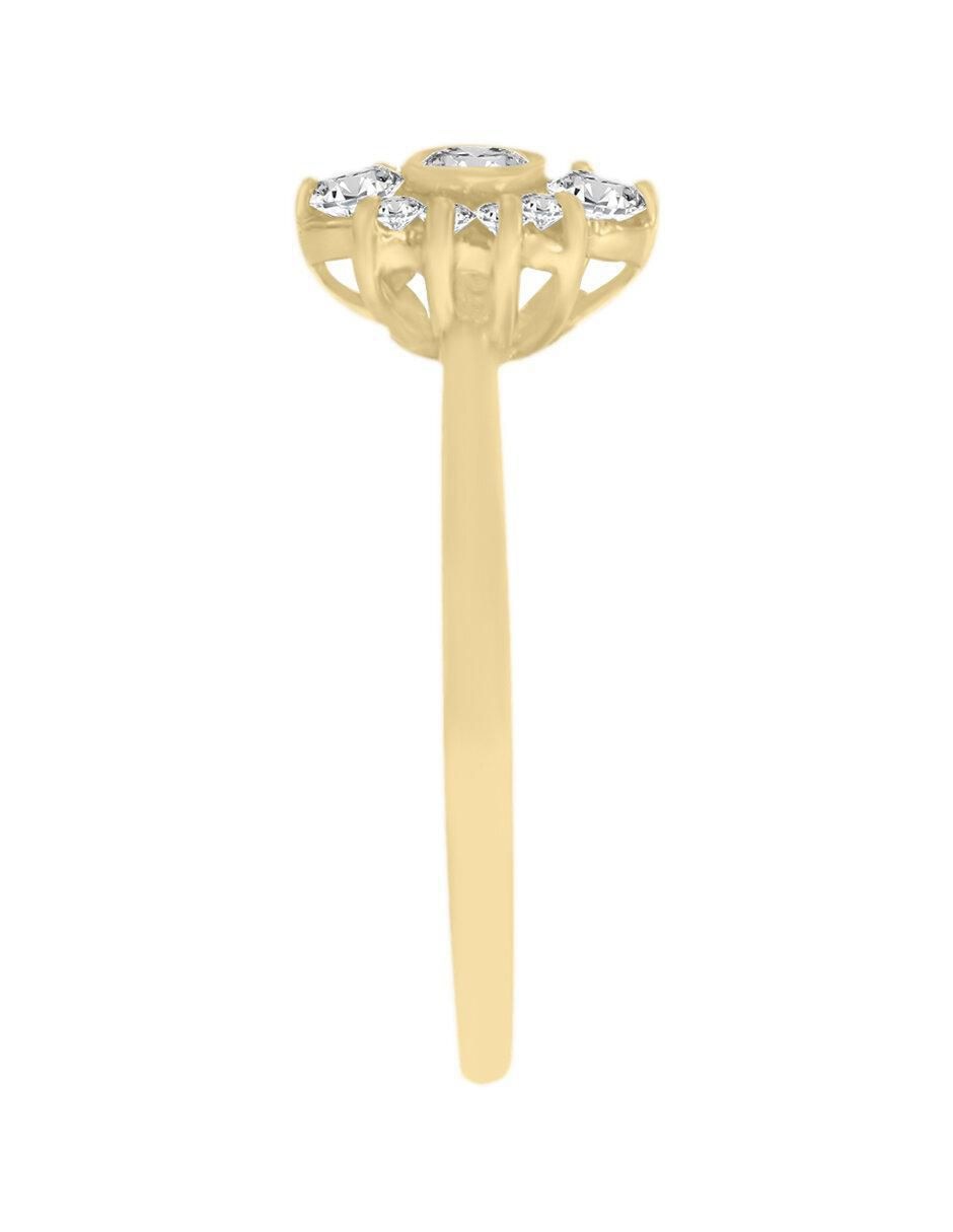 Solitario "de" oro 14 k klamore diamante