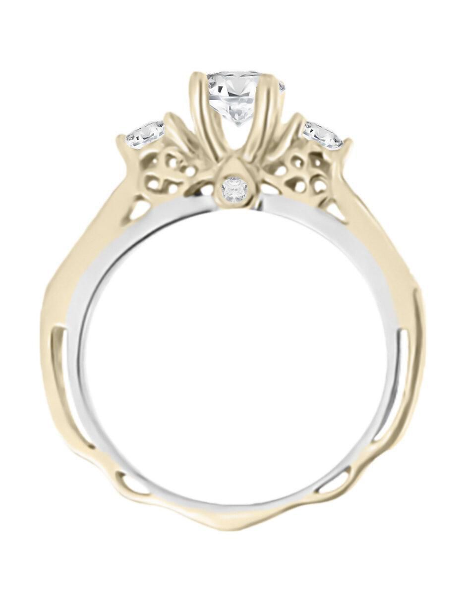 Solitario "de" oro 14 k klamore diamante