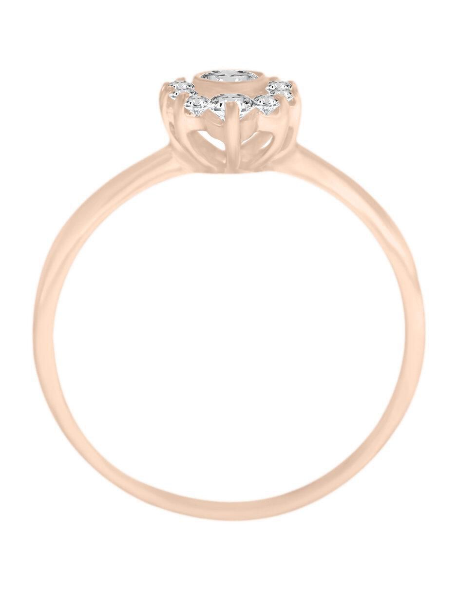 Solitario de oro 14 k Finea diamante 2