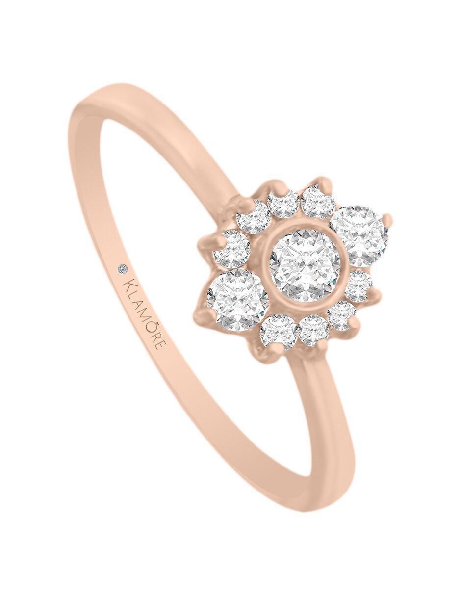 Solitario de oro 14 k Finea diamante 3