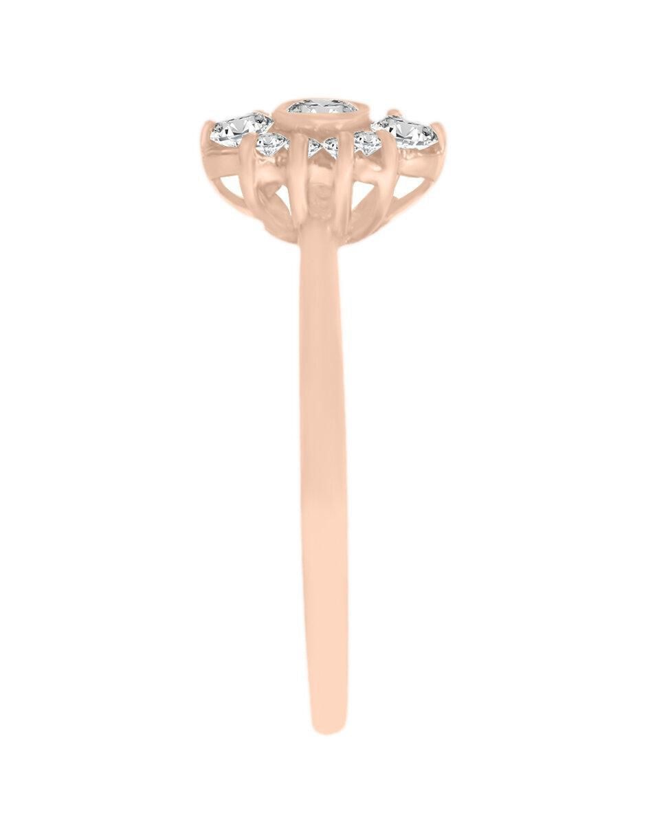 Solitario de oro 14 k Finea diamante 4