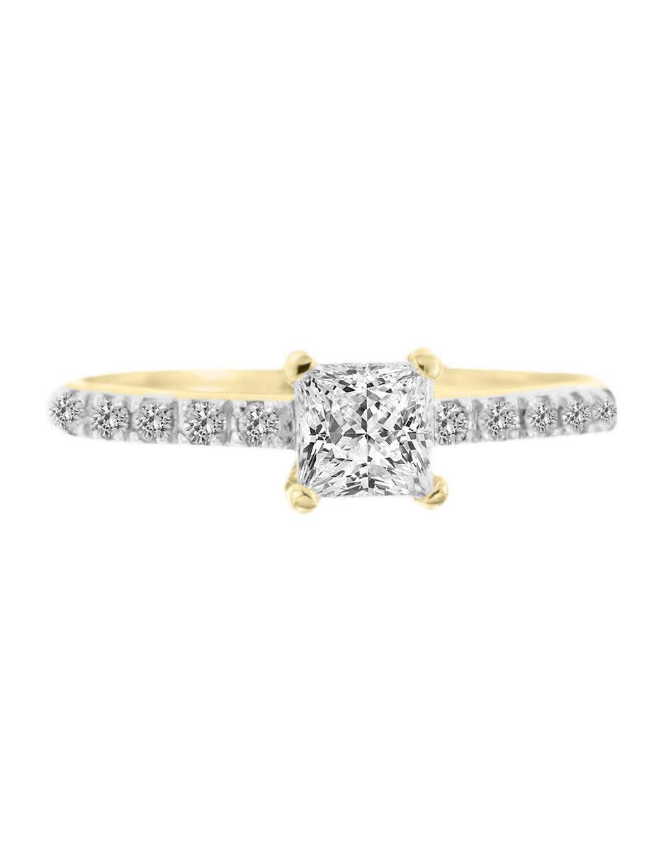 Solitario de oro 14 k Kephi diamante
