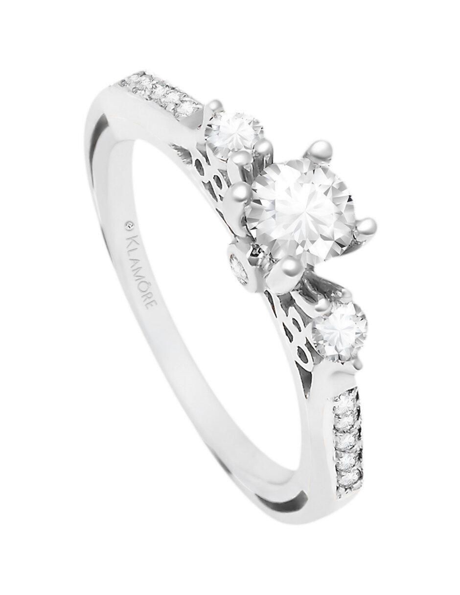 Solitario de oro 14 k Princess diamante 3