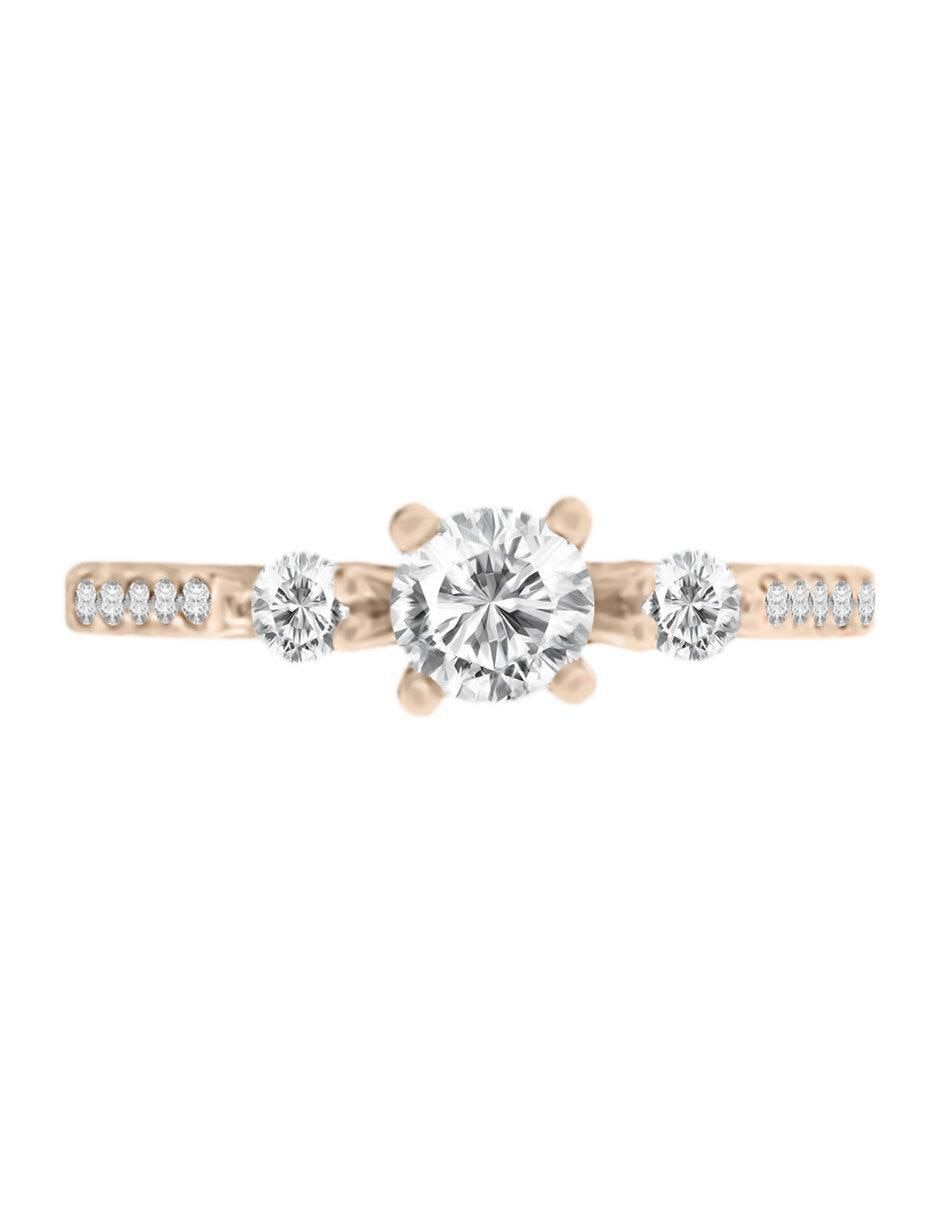 Solitario de oro 14 k Princess diamante Solitario de oro 14 k Princess diamante