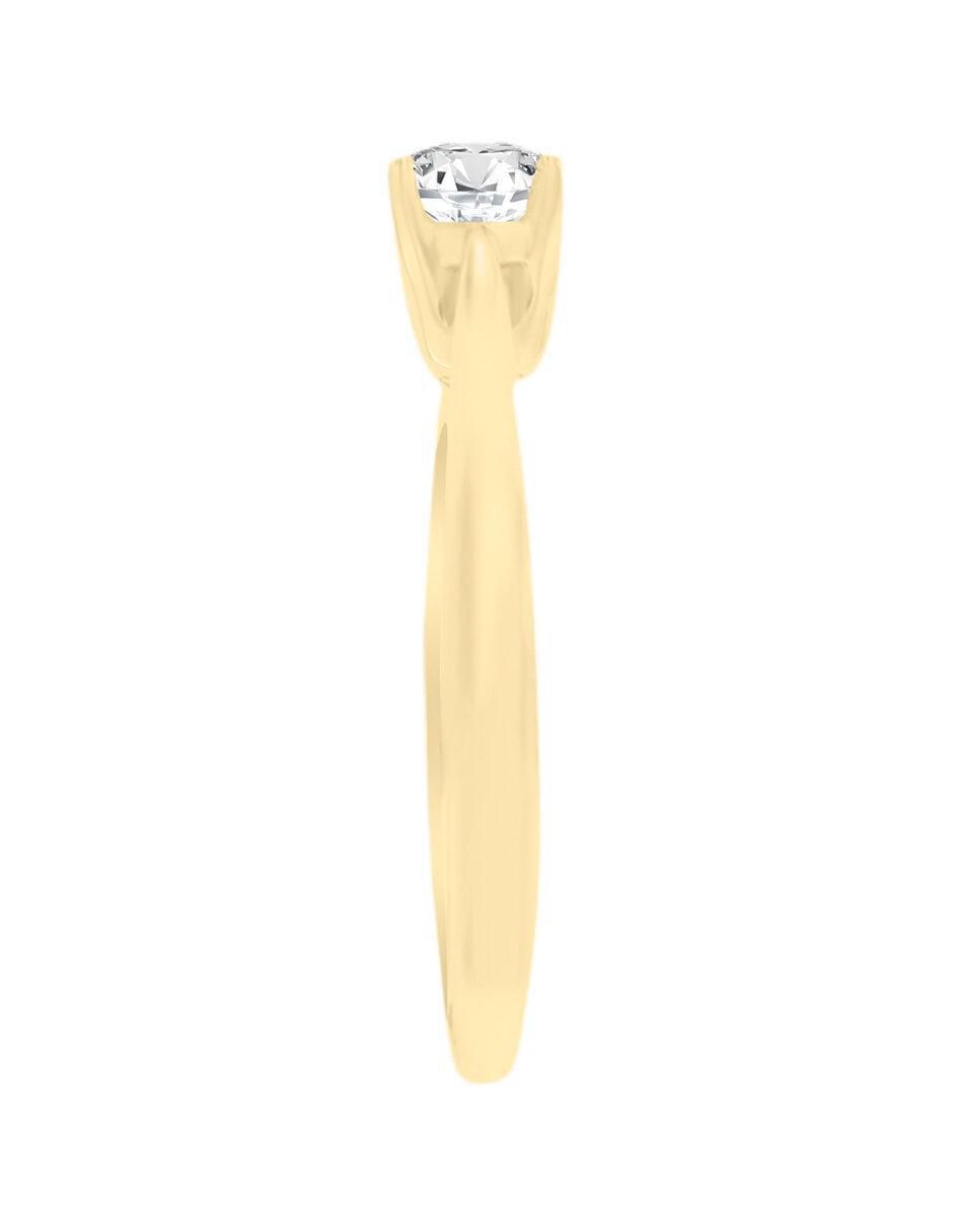Solitario "de" oro 14 k klamore diamante