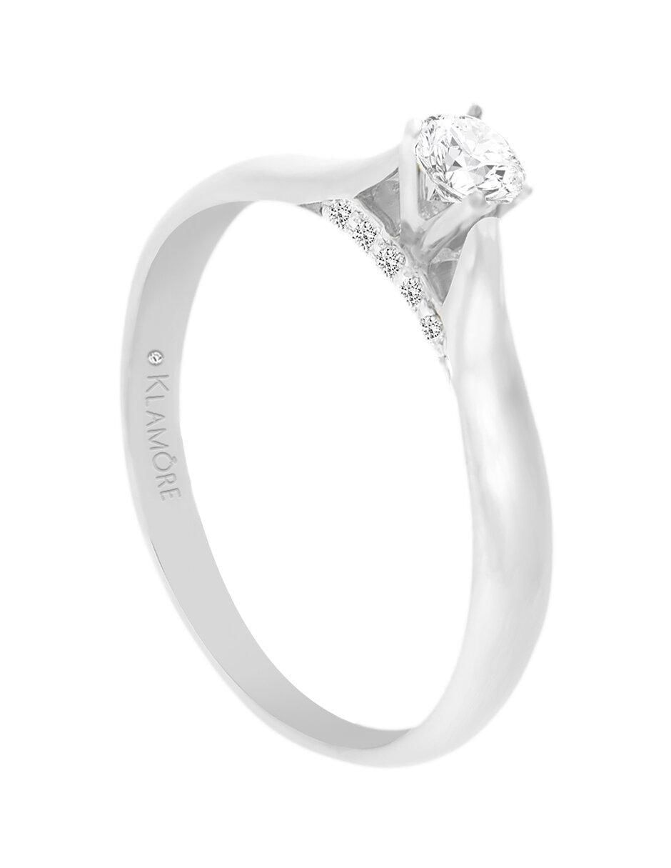 Solitario de oro 14 k Madison diamante 3