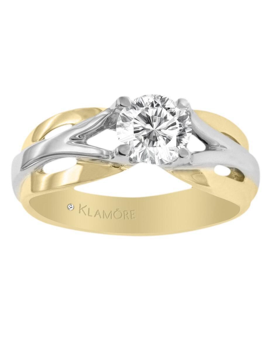 Solitario de oro 14 k Haley diamante