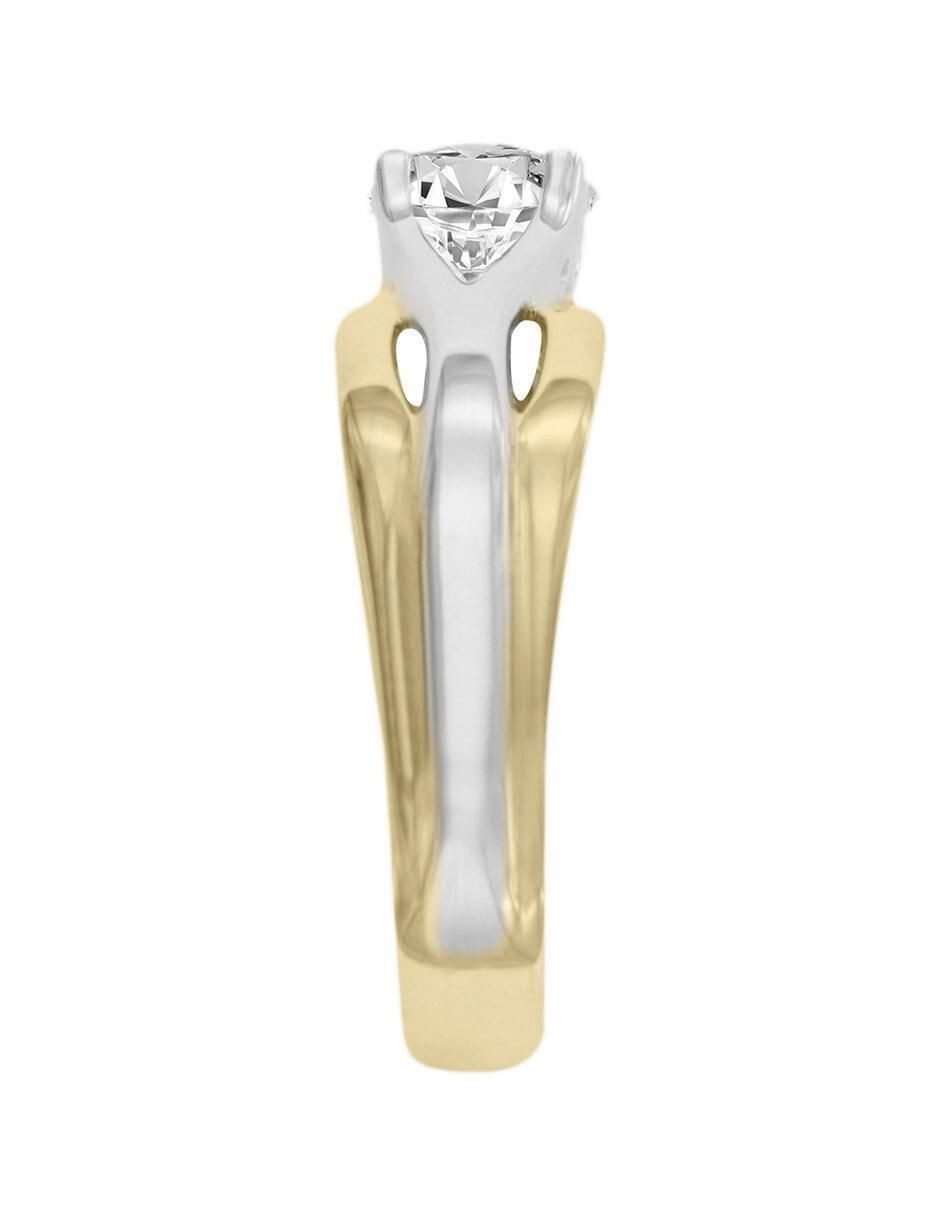 Solitario "de" oro 14 k klamore diamante