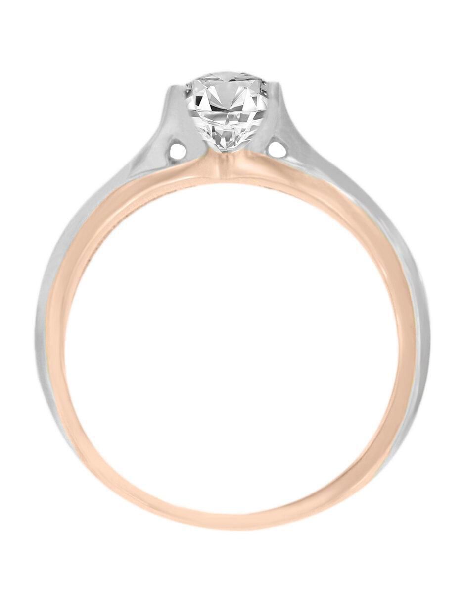 Solitario de oro 14 k Haley diamante 2