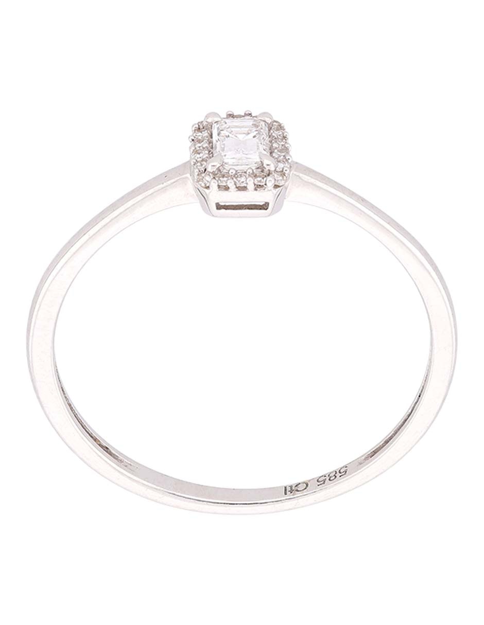 Anillo de compromiso de oro 14 k diamante 2