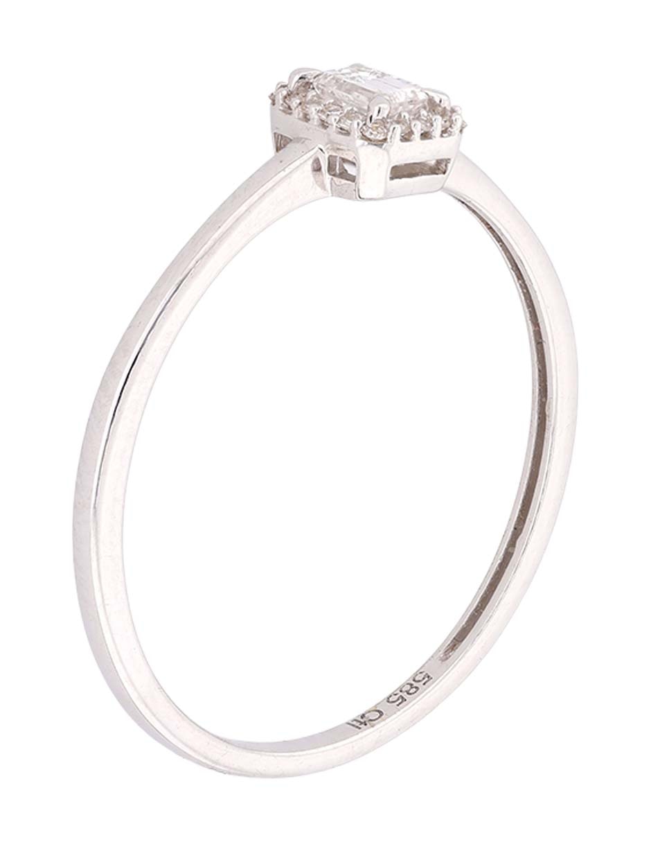 Anillo de compromiso de oro 14 k diamante 3