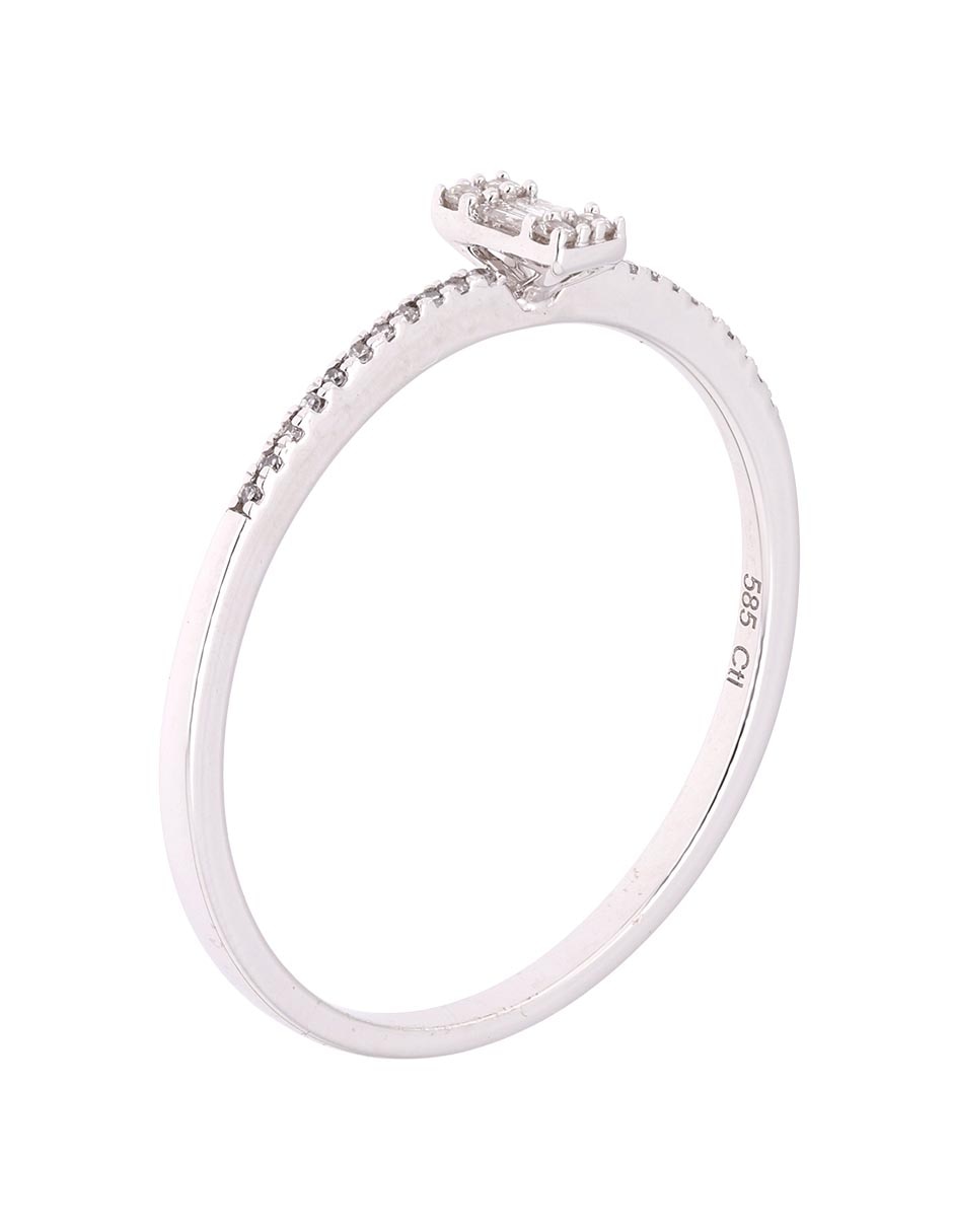 Anillo de compromiso de oro 14 k diamante 3