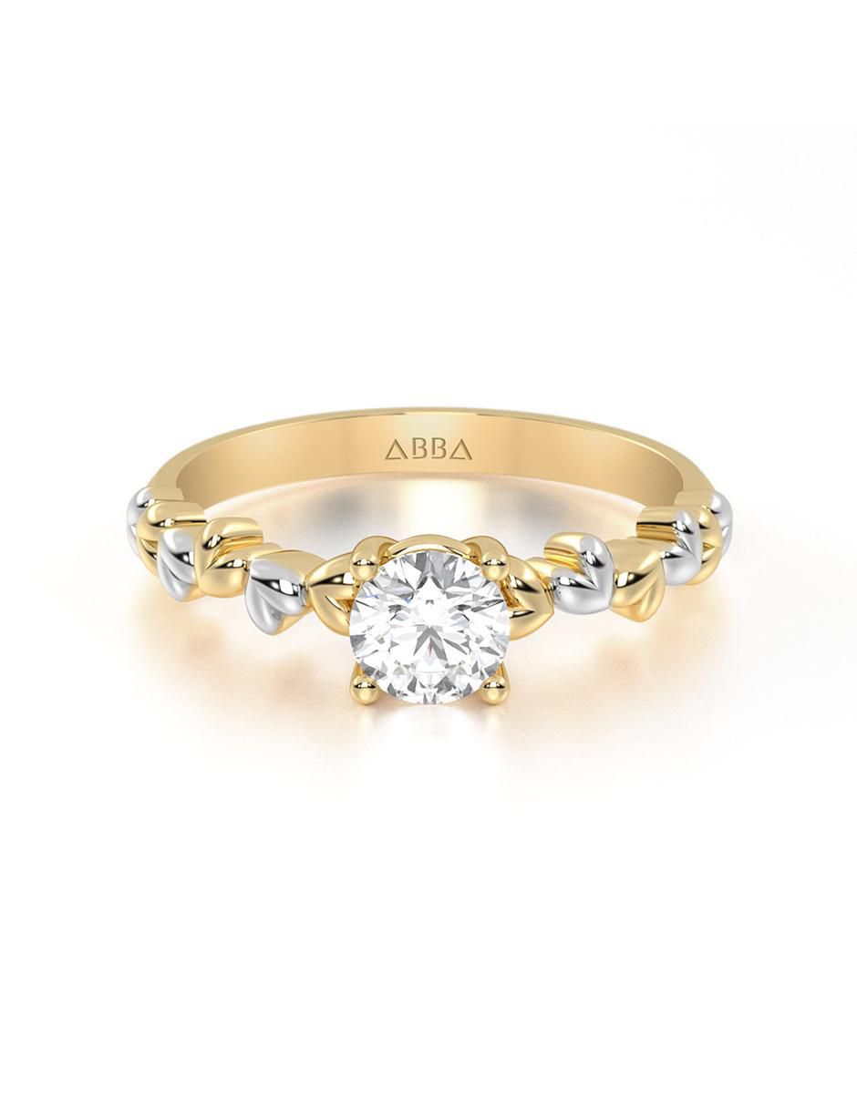 Anillo de compromiso de oro 14 k Anillo de compromiso de oro 14 k