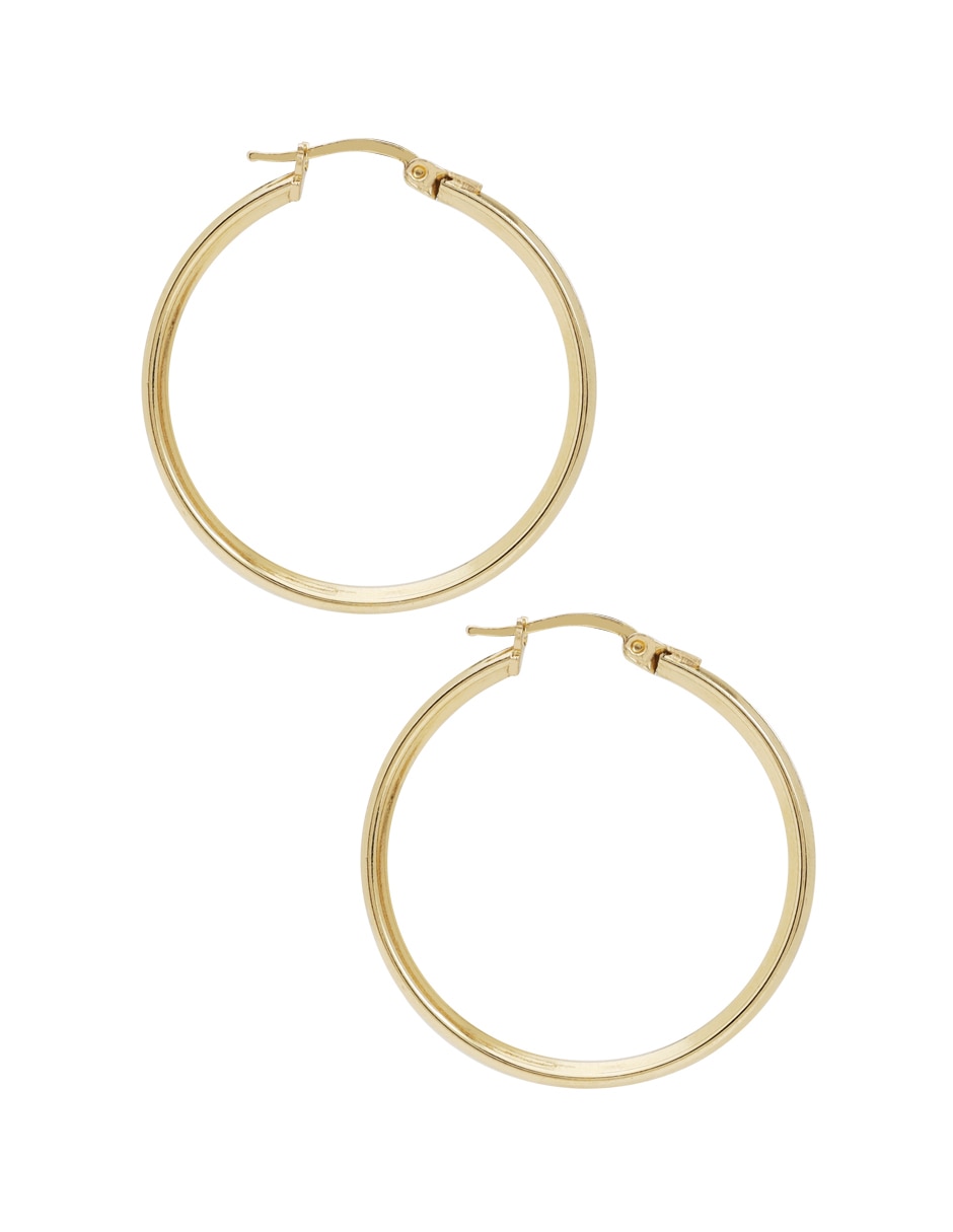 Arracadas de oro con acabado brillante zirconia 3