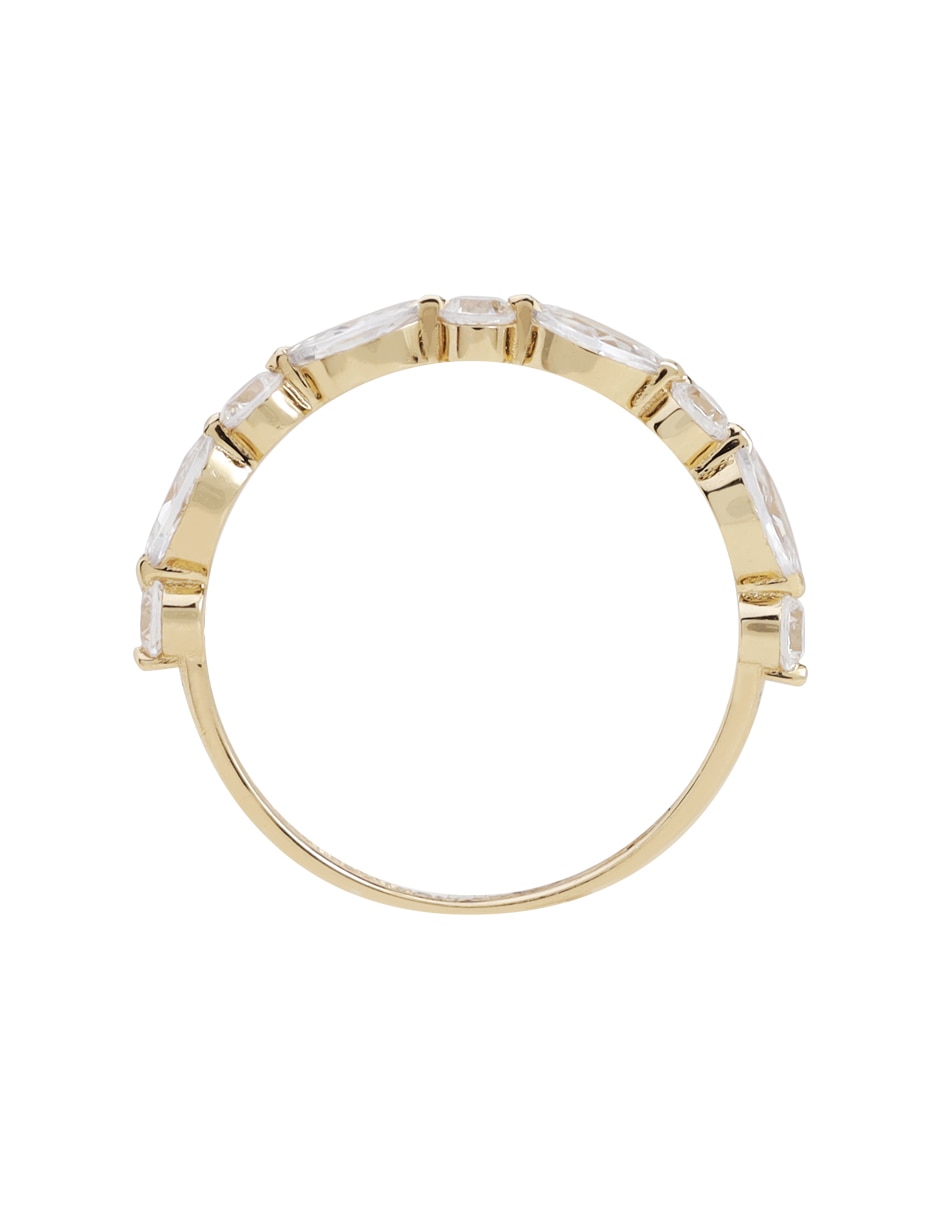 Anillo 14 k de oro zirconia 2
