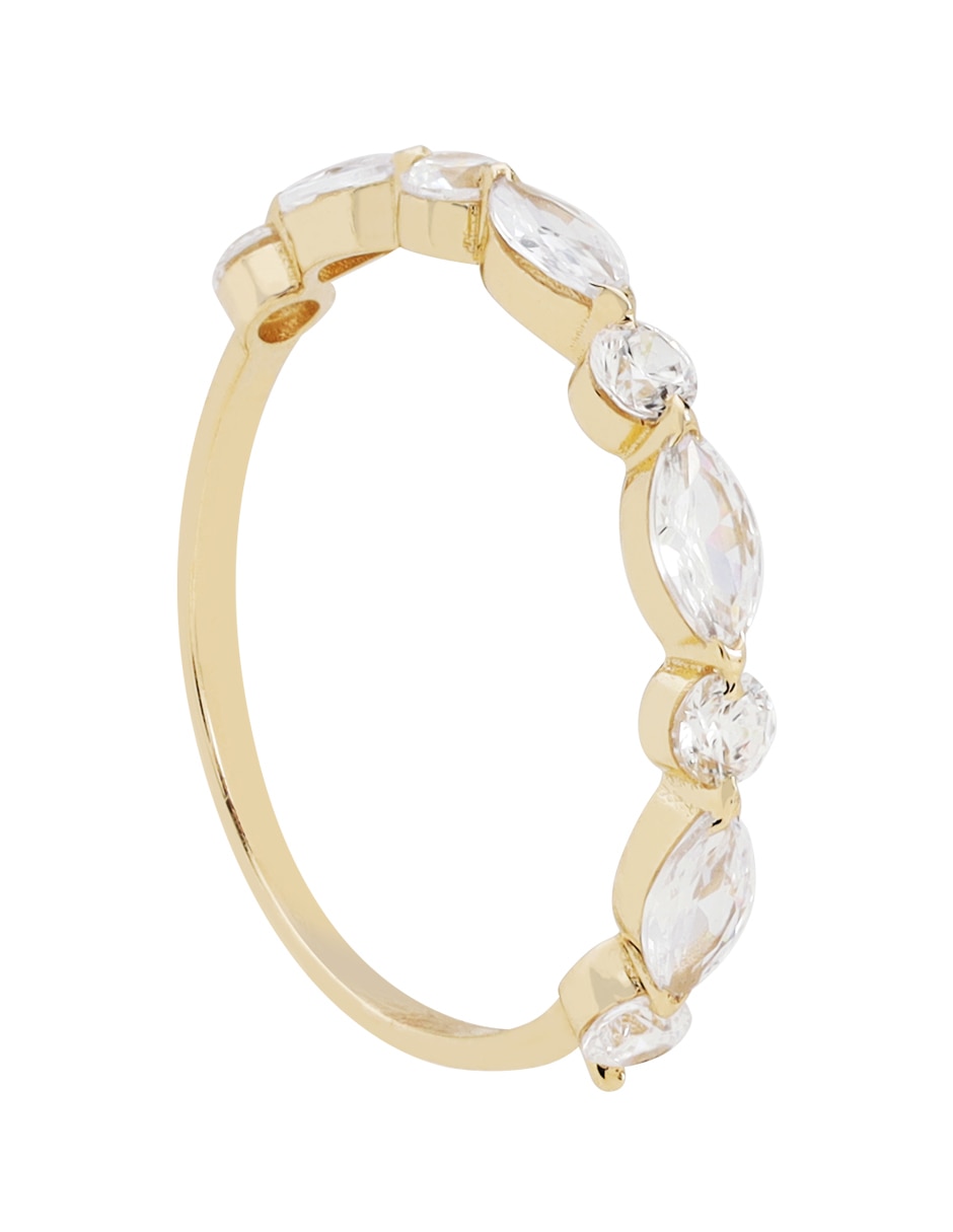 Anillo 14 k de oro zirconia 3