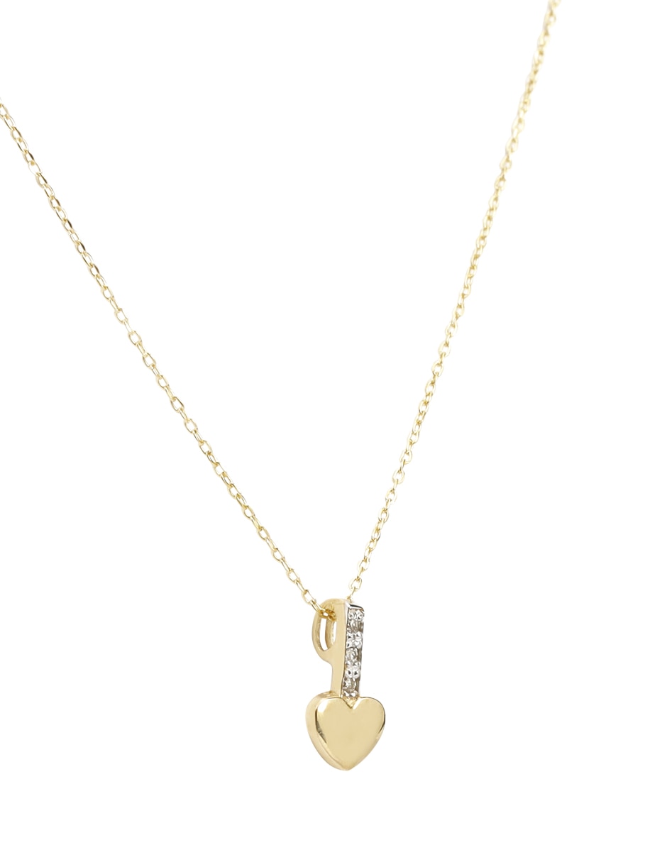 Collar de corazón Tetera de oro 14 K 2