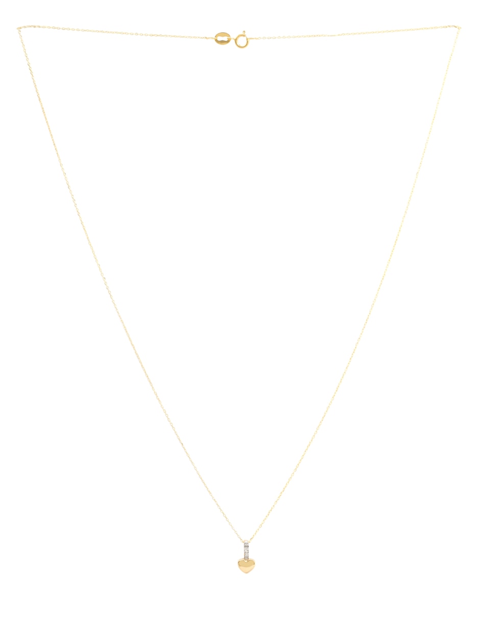 Collar de corazón Tetera de oro 14 K 3