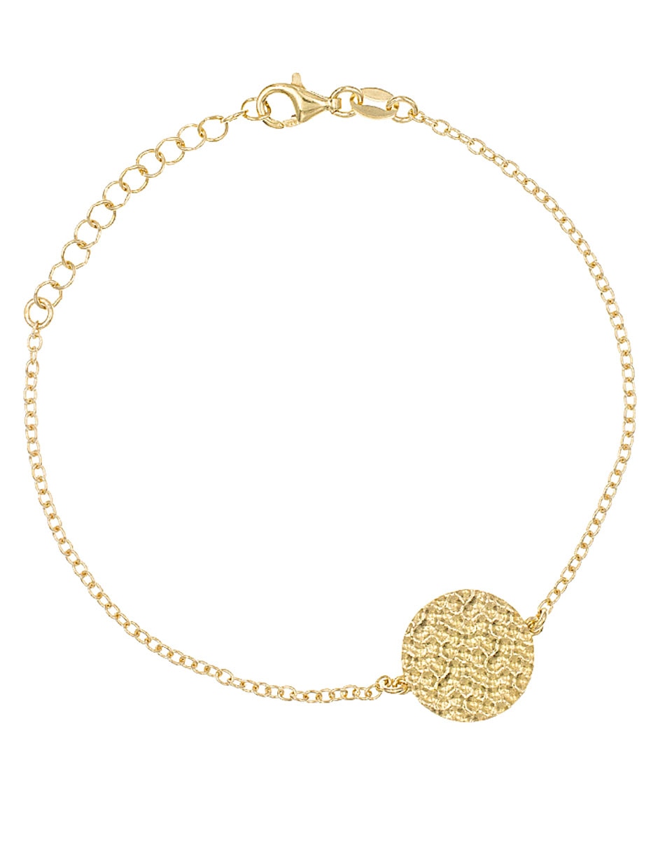 Pulsera de plata P 925 con acabado martillado