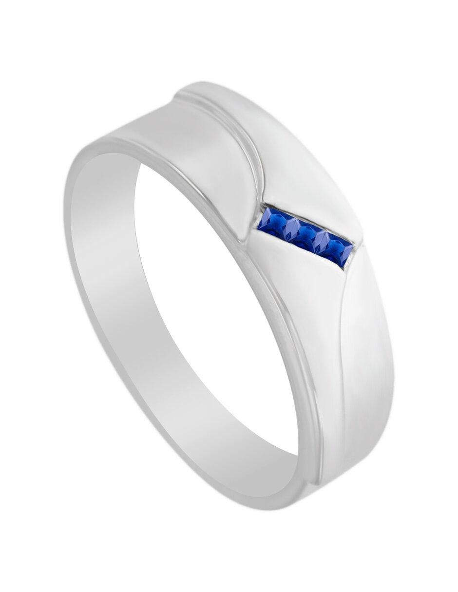 Anillo Adalia 14 k de oro zafiro brillante 3