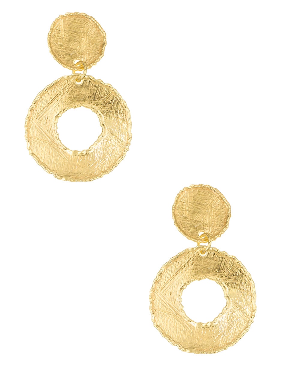 Aretes circulares de plata P 925 con acabado brillante