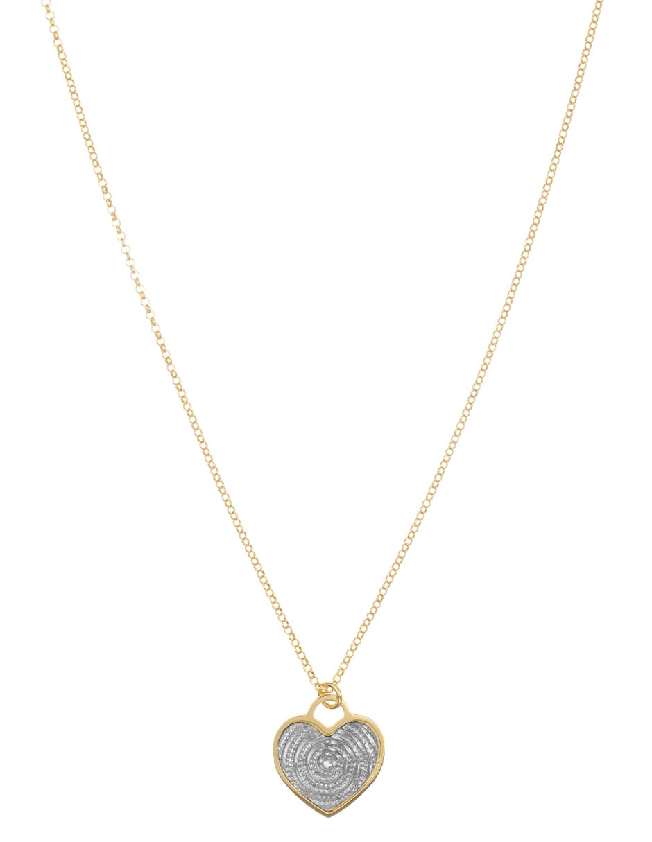 Collar de corazón de plata P 925