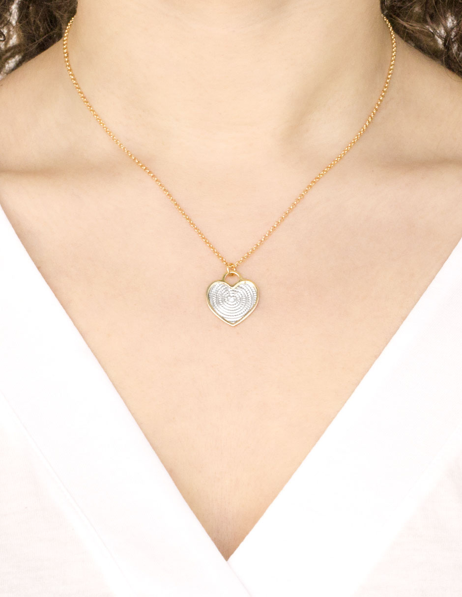 Collar de corazón de plata P 925 3