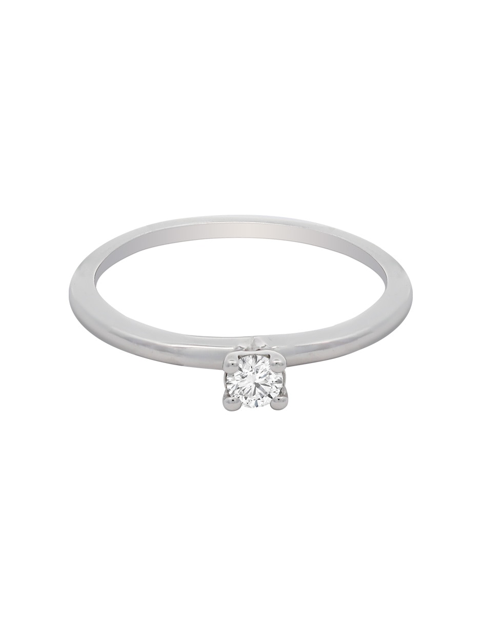 Solitario de oro 14 k diamante