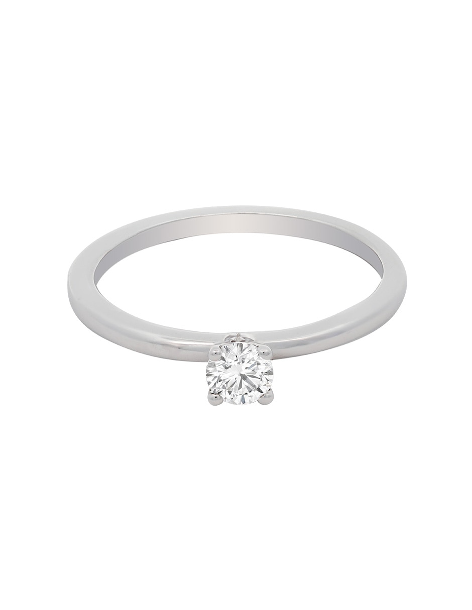 Solitario de oro 14 k diamante