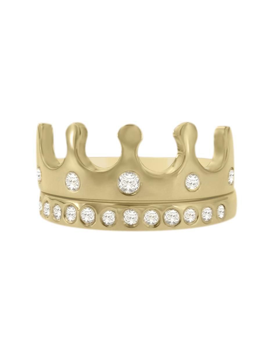 Anillo de corona Alia 14 k de oro diamante brillante
