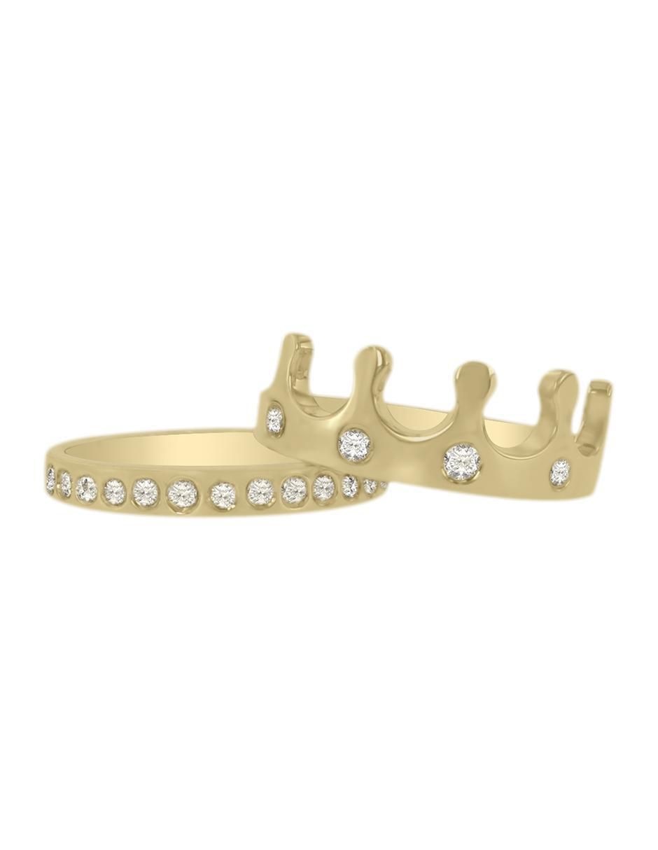 Anillo de corona Fianelli Alia 14 k de oro diamante
