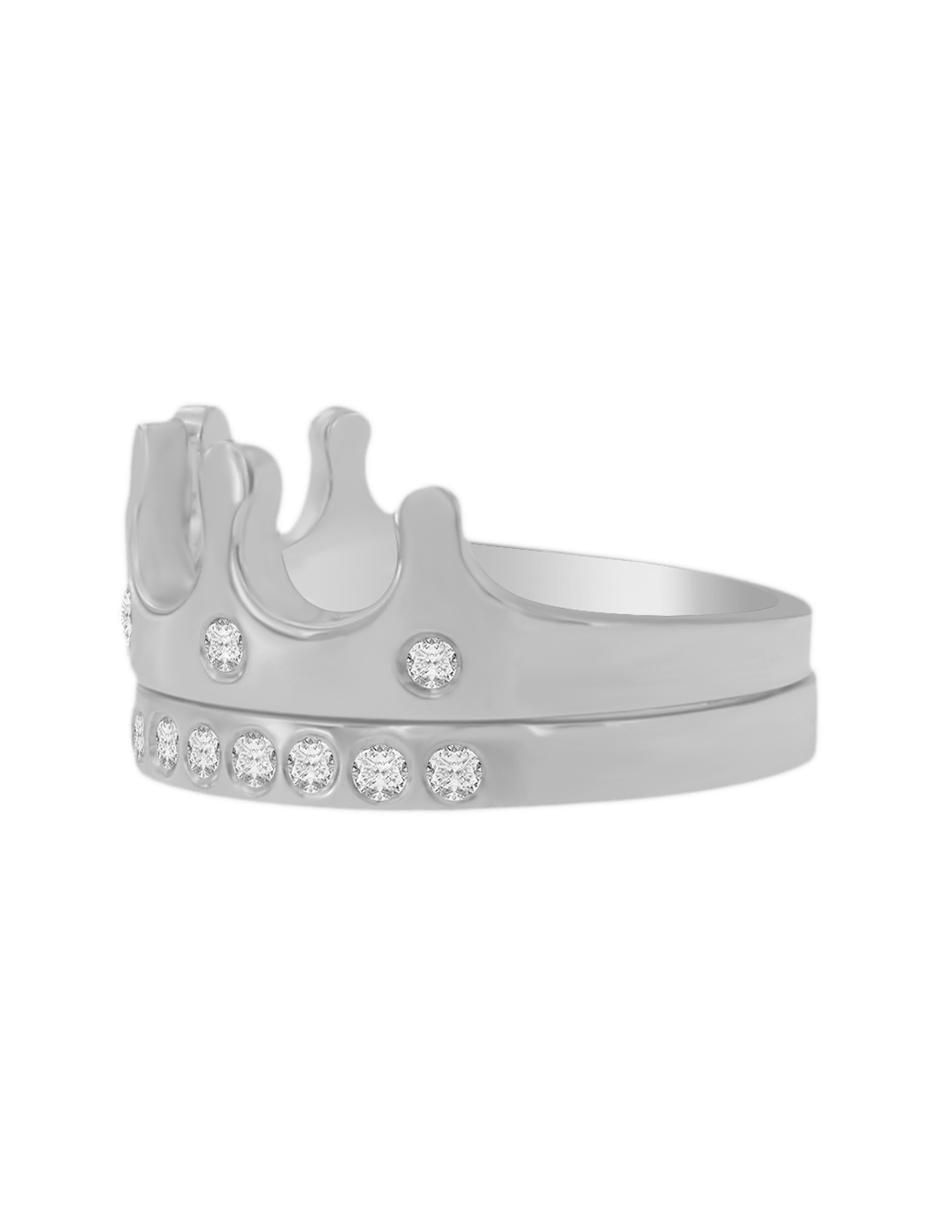 Anillo de corona Alia 14 k de oro diamante brillante 2