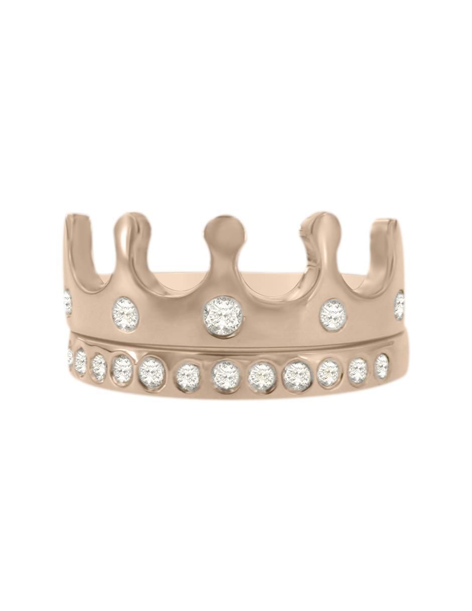 Anillo de corona Alia 14 k de oro diamante brillante